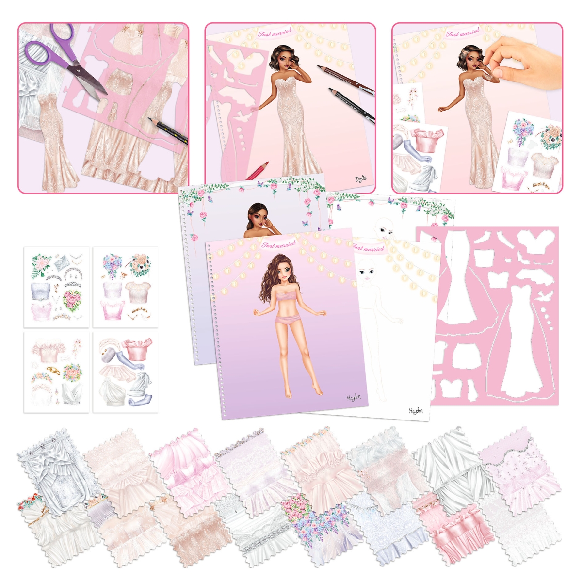 Album Coloriage Et Création TOPModel Leoheart - 40 Pages, 24x20,5 Cm, Pour Filles Ados, Thème Mode Glamour