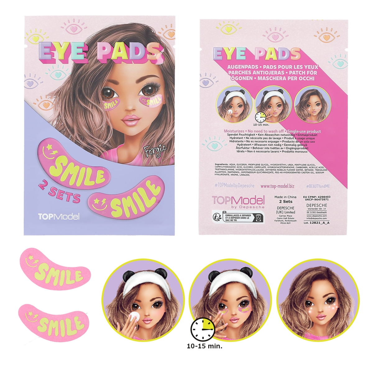 Top Model Cosmetics Depesche - TOPModel Eye Pads Printed BEAUTY and ME