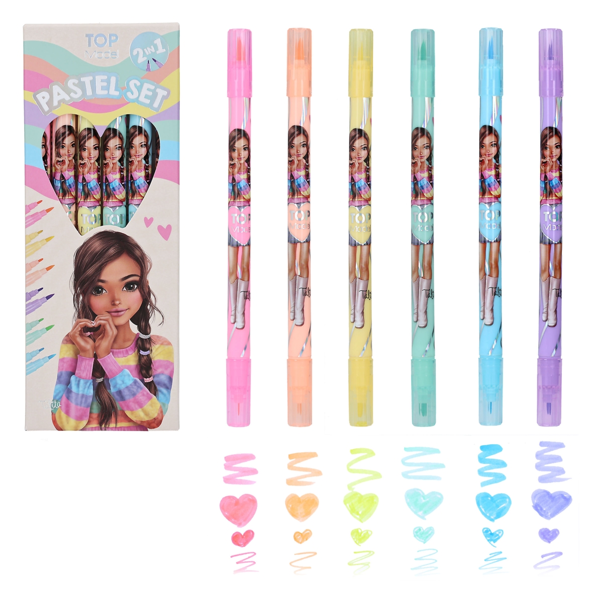 TOPModel Set de feutres de coloriage Pastell