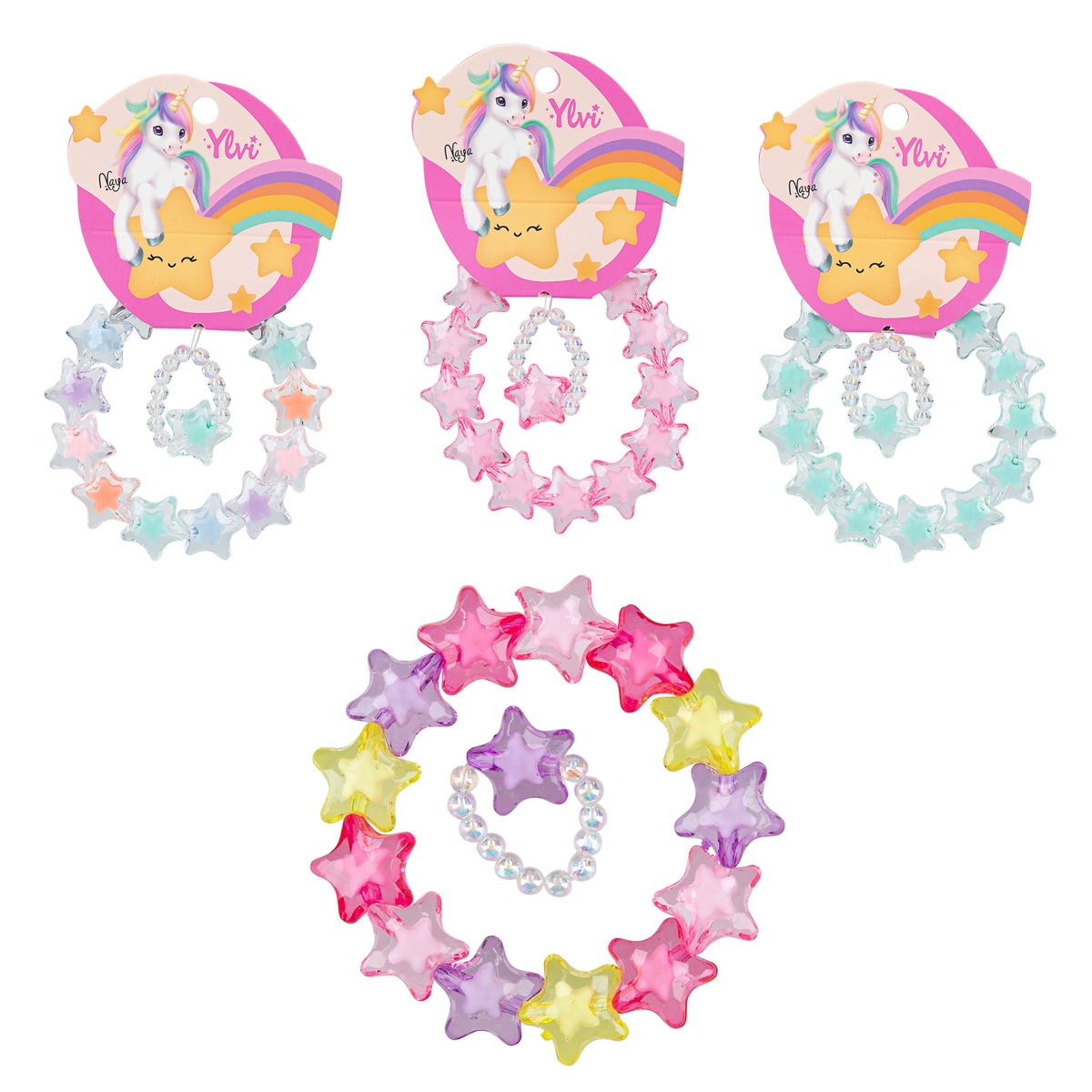 Ylvi Sternchenarmband und Ring im Set