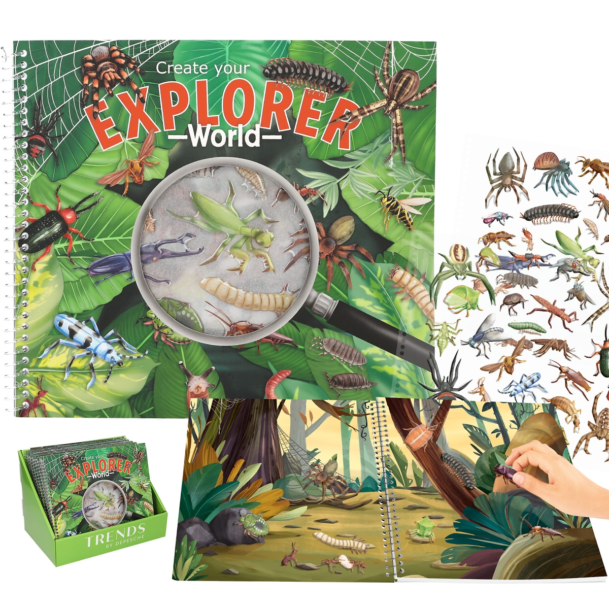 Explorer Stickerworld met reliëfstickers