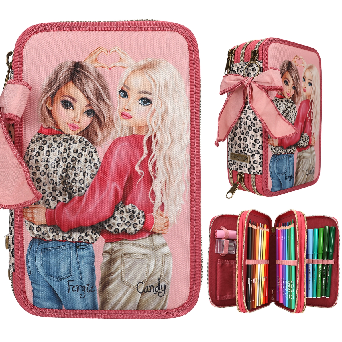 TOPModel 3-vaks etui LEOHEART