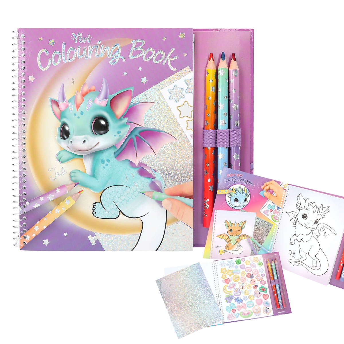 Ylvi drago portafortuna libro da colorare