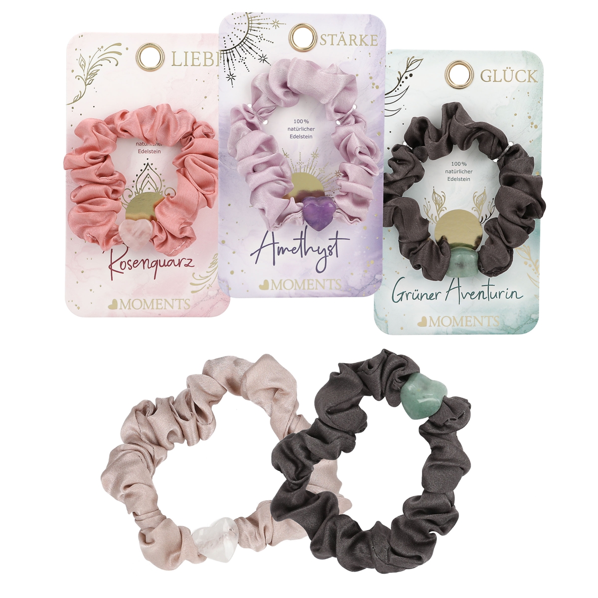 Heart Moments Scrunchies mit Edelstein