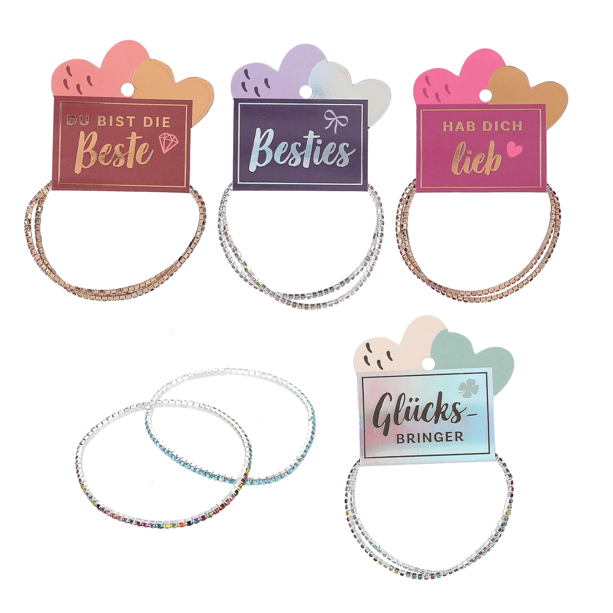 LOVIES Strassarmband Set 