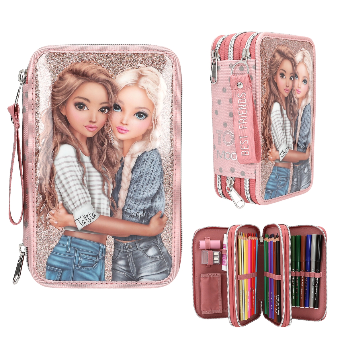 TOPModel Triple Pencil Case DOTS