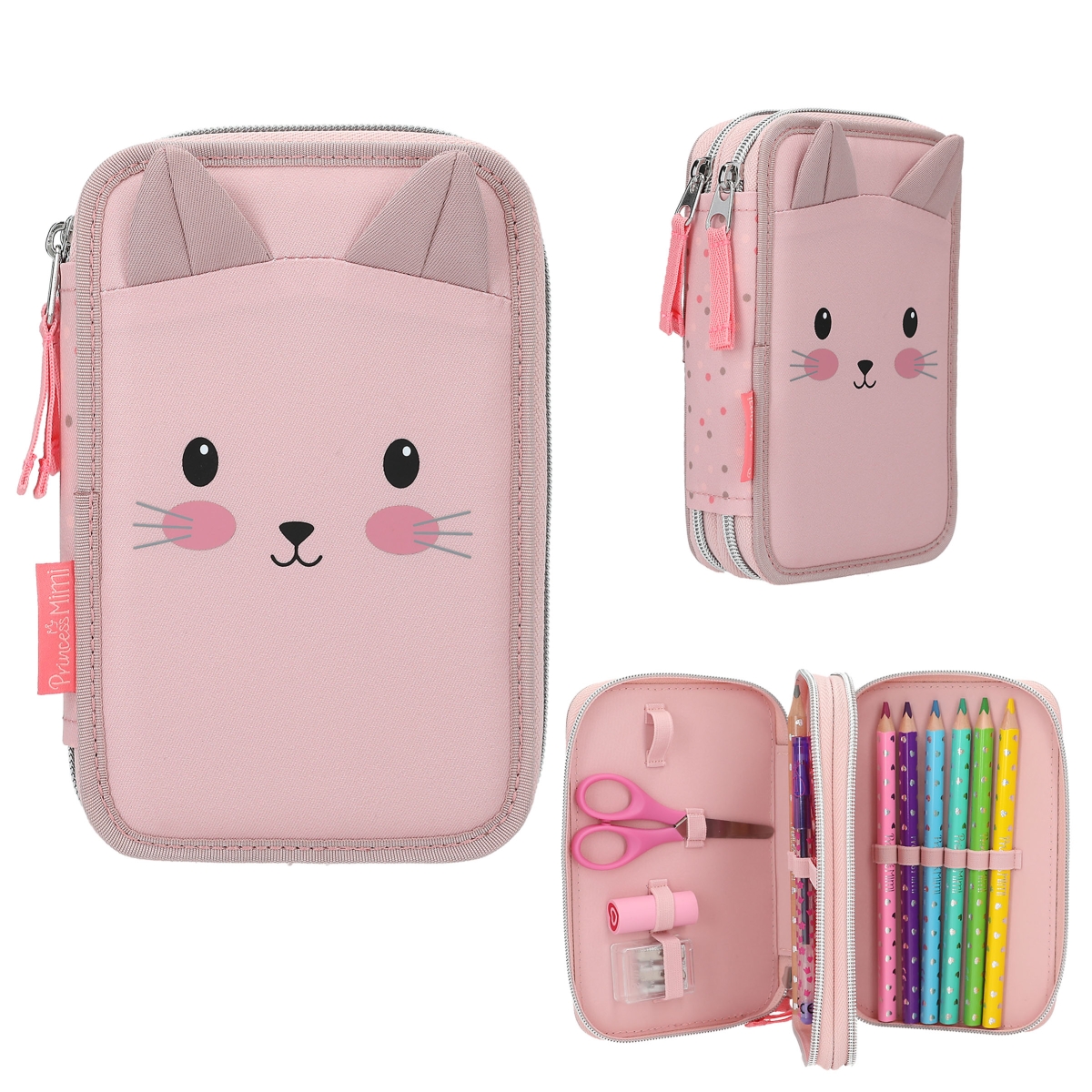 Princess Mimi Double Pencil Case Cat