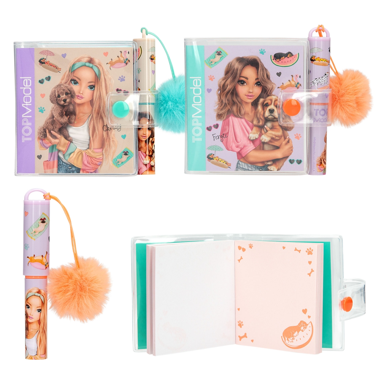 TOPModel mini bloc de notas con bolígrafoSUNNY DOG