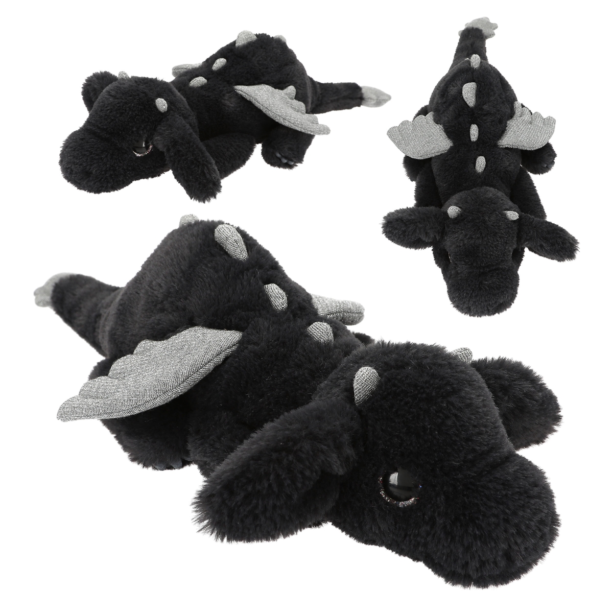 SNUKIS dragón de peluche negro