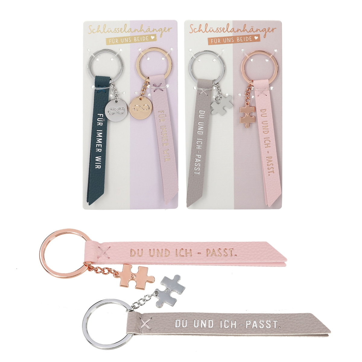 Freundschafts-Schlüsselanhänger im Display