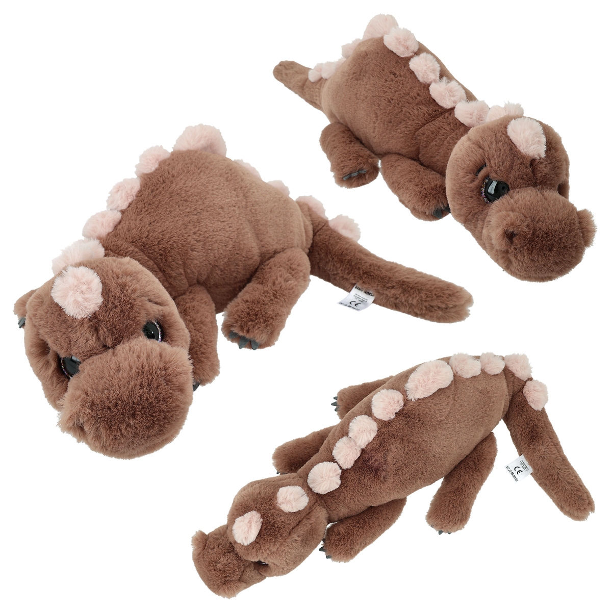 Dino World Plush Dino Lying Brown 50 cm