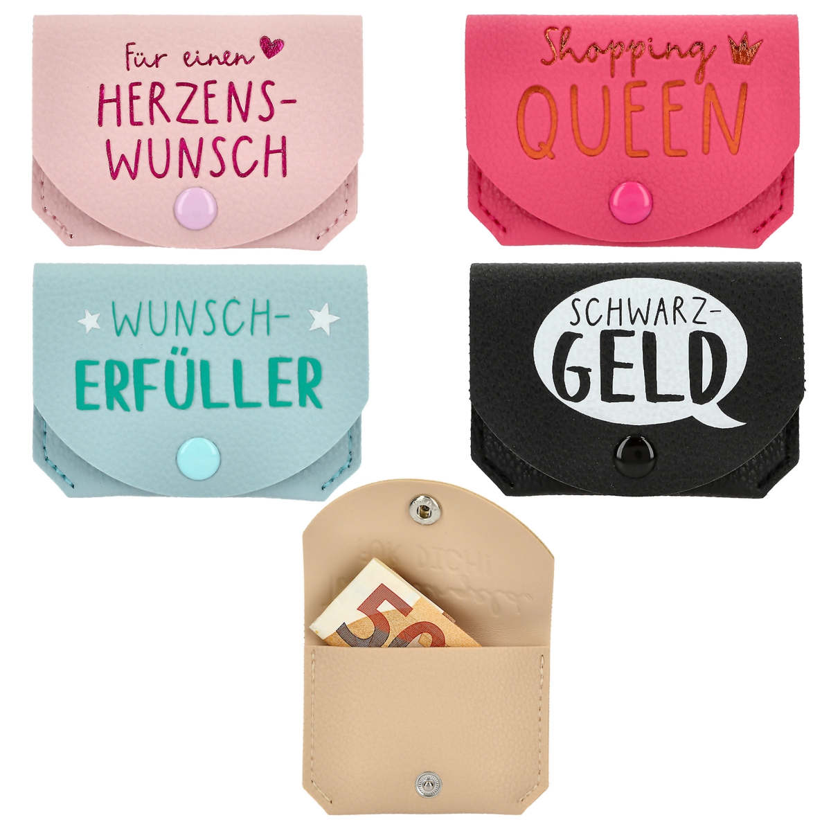 WUNSCHERFÜLLER Geldtäschchen aus Kunstleder