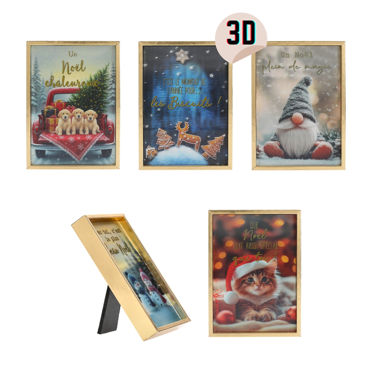 Cadres photo 3D de Noël