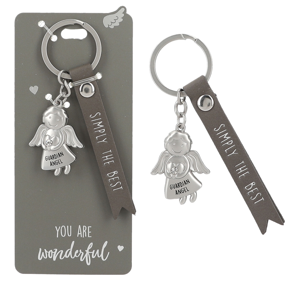 Depesche Guardian Angel Keyring With Art. Leather Band