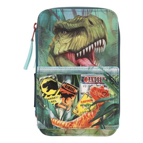 Dino World Triple Pencil Case DANGER