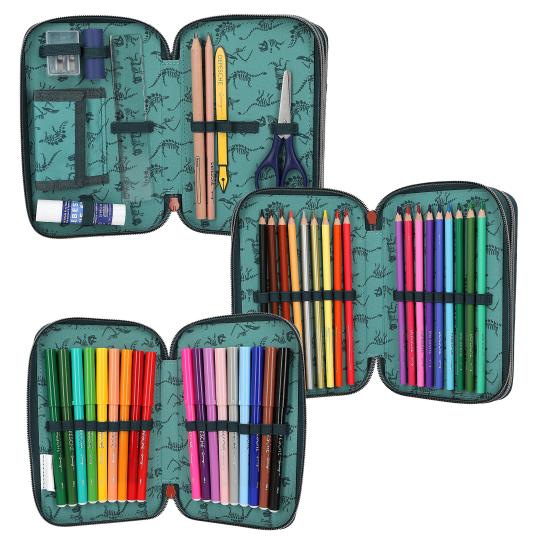 Dino World Triple Pencil Case DANGER