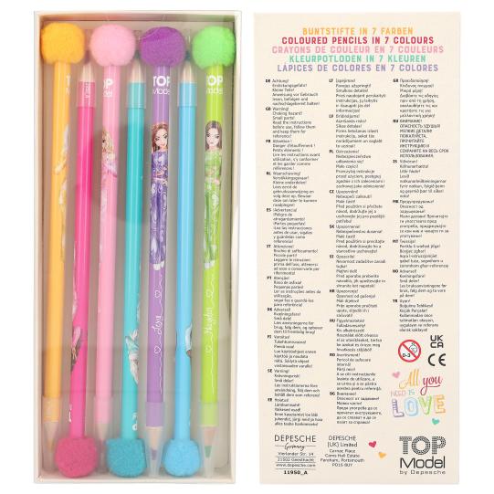 TOPModel PomPom Colouring Pencil Set