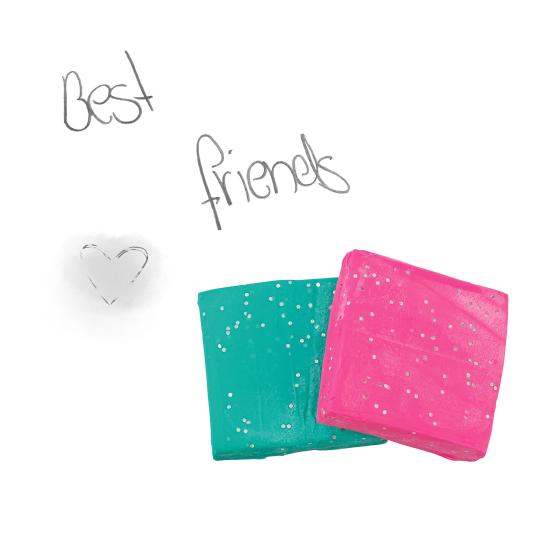 TOPModel goma de borrar moldeable con purpurina