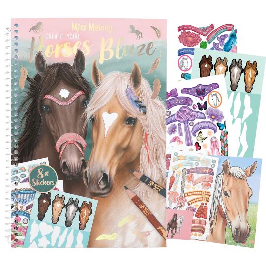 Kit Créatif Miss Melody - Figurine De Cheval à Peindre Soi-même, Inclus Peintures Acryliques & Pinceau - Dès 5 Ans