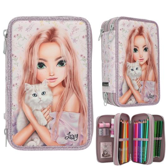 TOPModel 3-vaks etui BLOOMING KITTY
