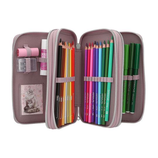 TOPModel 3-vaks etui BLOOMING KITTY