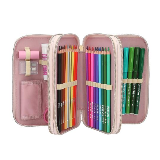 Miss Melody 3 Fach Federtasche mit Pferdekopf Applikation