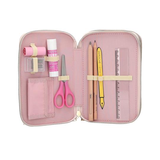 Miss Melody 3 Fach Federtasche mit Pferdekopf Applikation