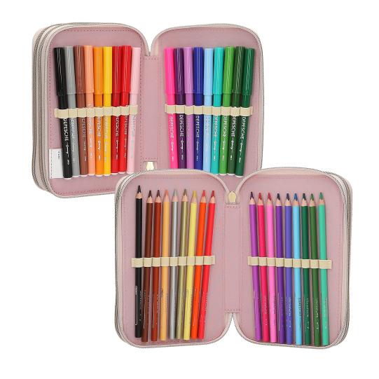 Miss Melody 3 Fach Federtasche mit Pferdekopf Applikation