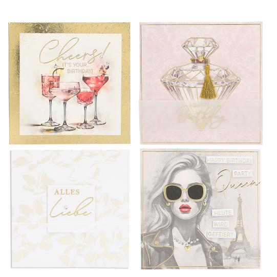 Lovely Diamonds Klappkarten,  quadratisch