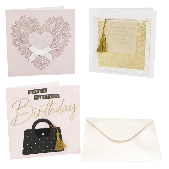 Lovely Diamonds Klappkarten,  quadratisch