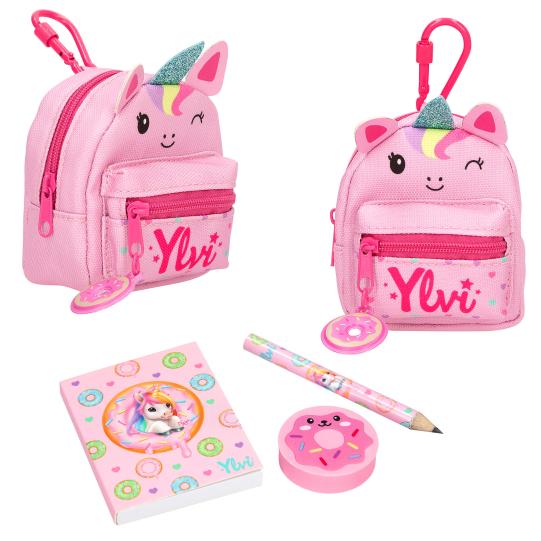 Ylvi Einhorn Rucksack mit Schreibset 