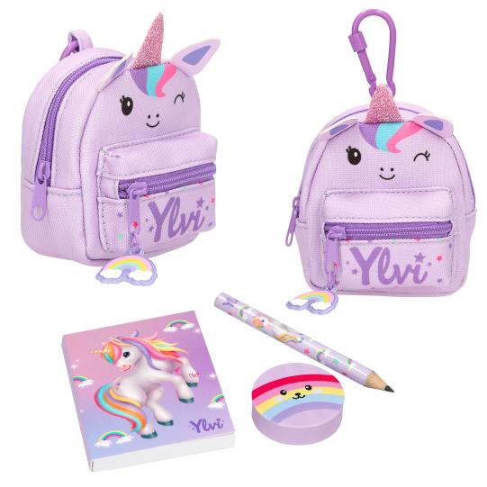 Ylvi Einhorn Rucksack mit Schreibset 
