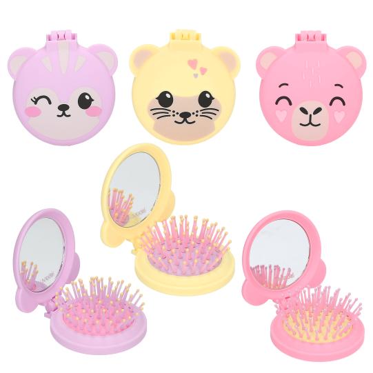 TOPModel Klapphaarbürste mit Spiegel CANDY GLAM