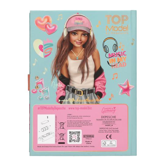 TOPModel Journal intime avec code secret et son MUSIQUE