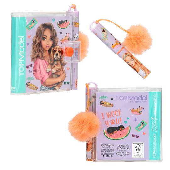 TOPModel mini bloc de notas con bolígrafoSUNNY DOG