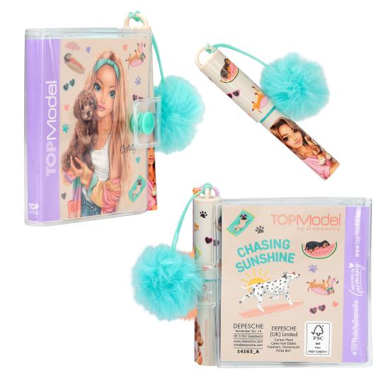 TOPModel mini bloc de notas con bolígrafoSUNNY DOG