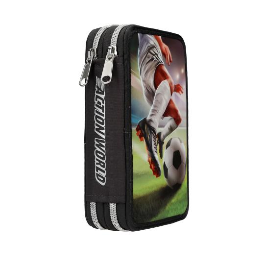 Action Word Double Pencil Case Football
