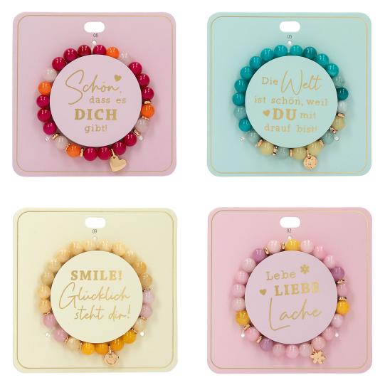 Perlenarmbänder im Display