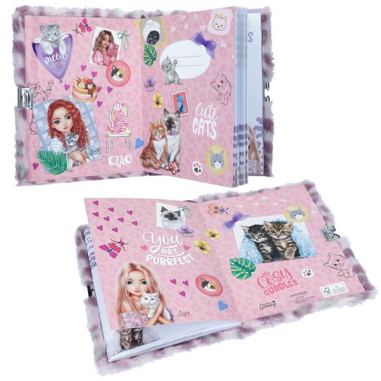TOPModel COSY CAT Diario con candado lila