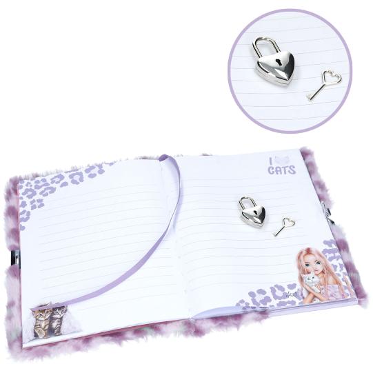 TOPModel COSY CAT Diario con candado lila