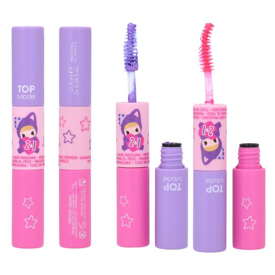 TOPModel Mascara pour cheveux 2 en 1 KPOP
