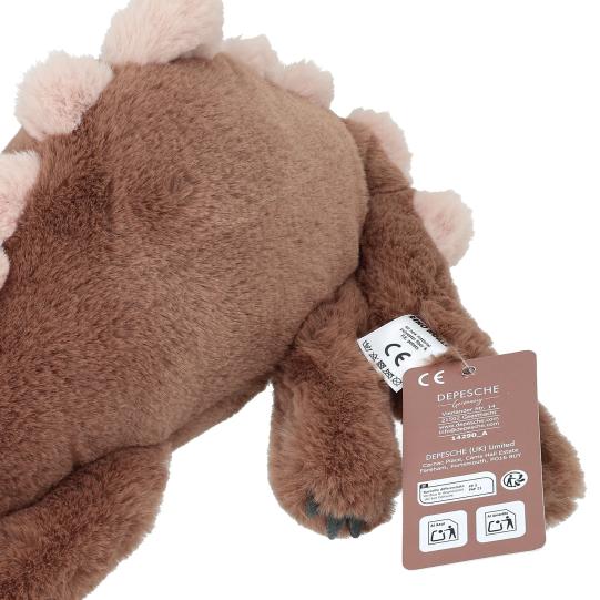 Dino World Plush Dino Lying Brown 50 cm
