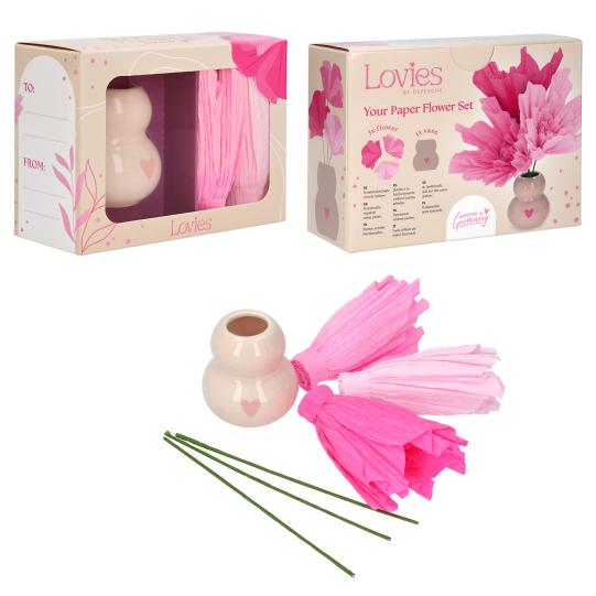LOVIES Vase With Blossoms Set