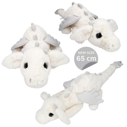 SNUKIS Plüschdrache weiß 65 cm