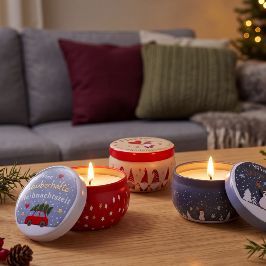 XMAS Candle In A Tin