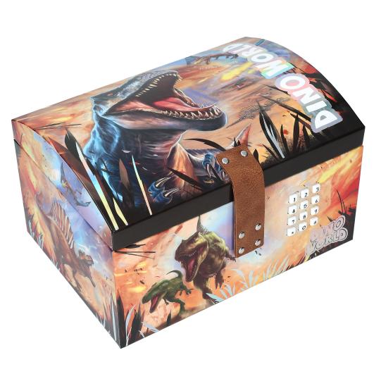 Dino World Coffre à trésor avec code, son et lumière