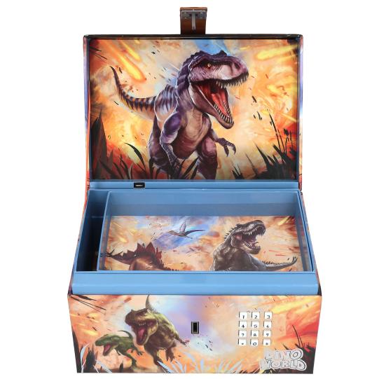 Dino World Coffre à trésor avec code, son et lumière