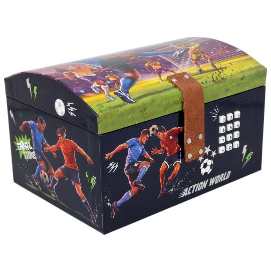 Action & Fun Schatztruhe mit Code, Sound und Licht Fussball 