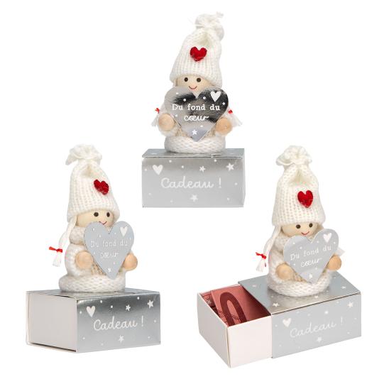 Ange de Noël sur boîte cadeau