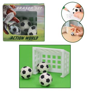 Action World Football Eraser Set